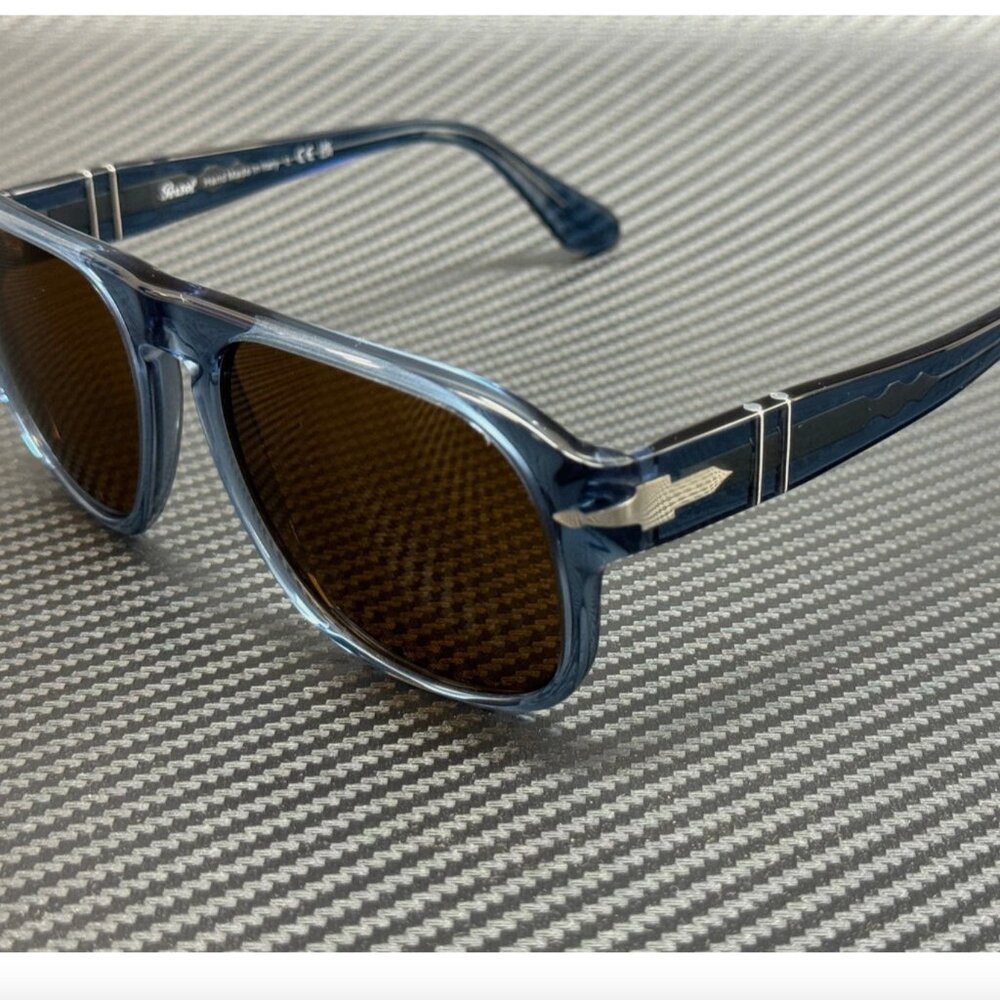 Persol Blue Unisex Navy Brown Lens 54mm Sunglasses